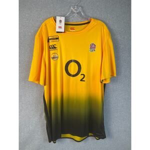 Canterbury O2‎ England Rugby Vapodri Jersey Mens 3XL Short Sleeve Yellow NWT